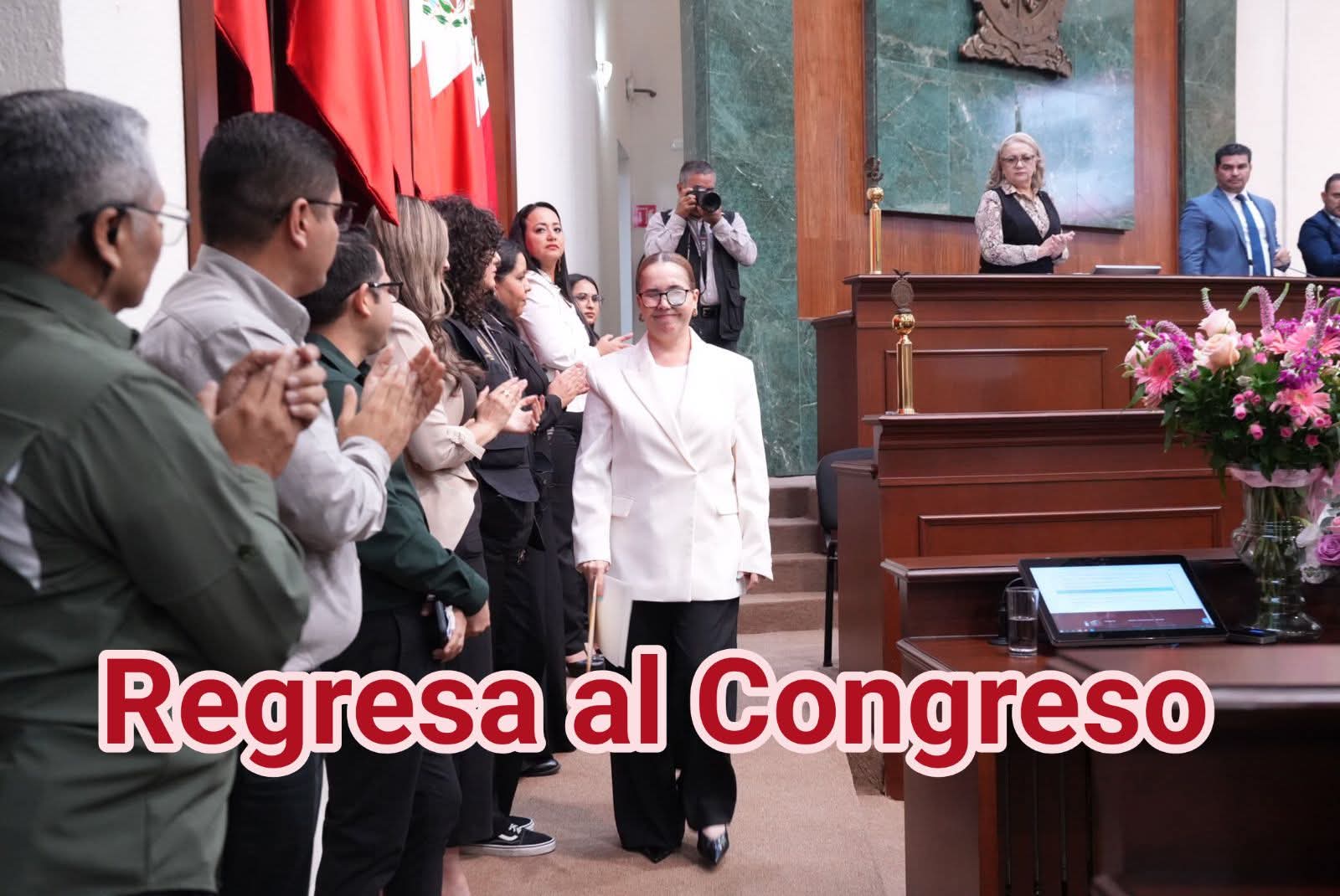 Diputada, regresa al Congreso con un llamado a la esperanza