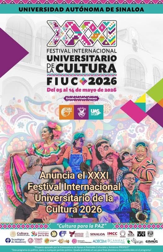 La UAS anuncia el XXXI Festival Internacional Universitario de la Cultura 2026
